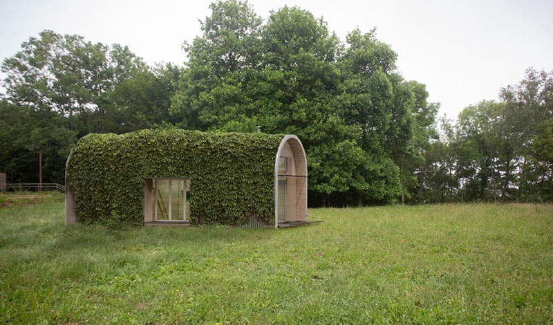 Casa prefabricada en la naturaleza